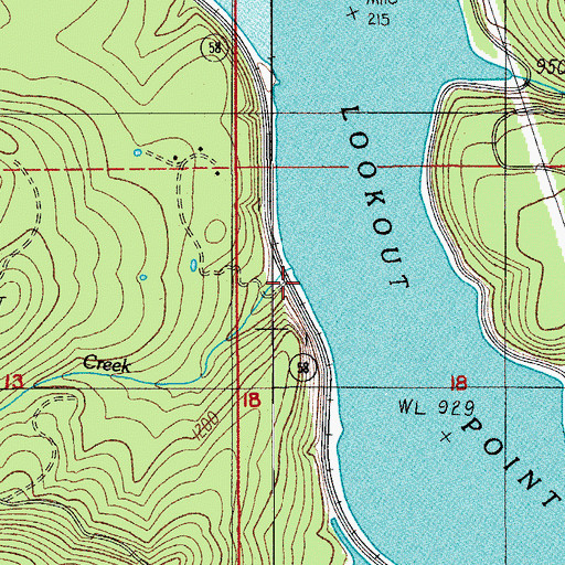 Topographic Map of Harper Creek, OR