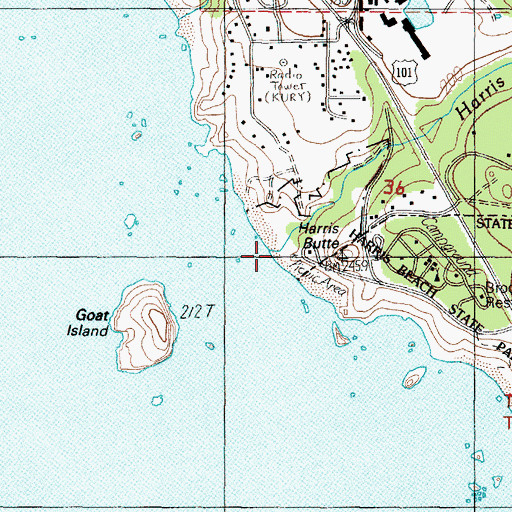 Topographic Map of Harris Creek, OR