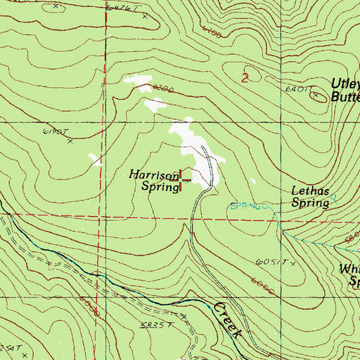 Topographic Map of Harrison Spring, OR