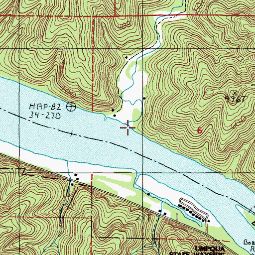 Topographic Map of Harvey Creek, OR