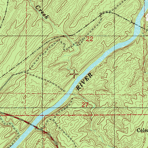 Topographic Map of Big Ugly Creek, AL
