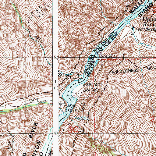 Topographic Map of Hat Creek, OR