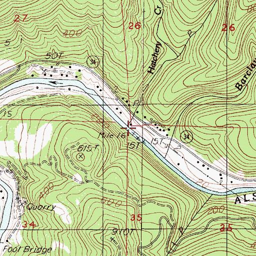 Topographic Map of Hatchery Creek, OR