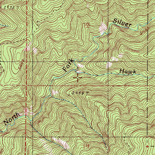 Topographic Map of Hawk Creek, OR