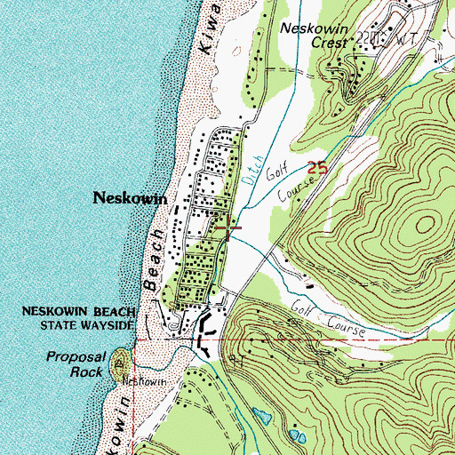 Topographic Map of Hawk Creek, OR