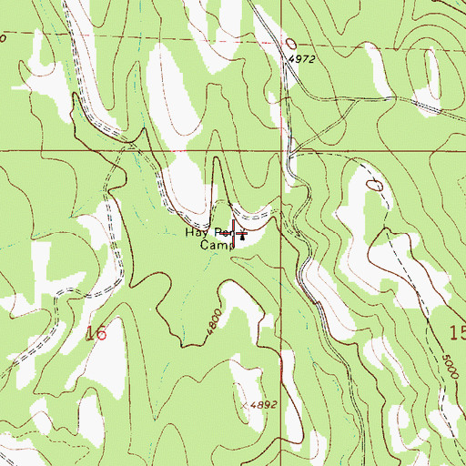 Topographic Map of Hay Pen Camp, OR