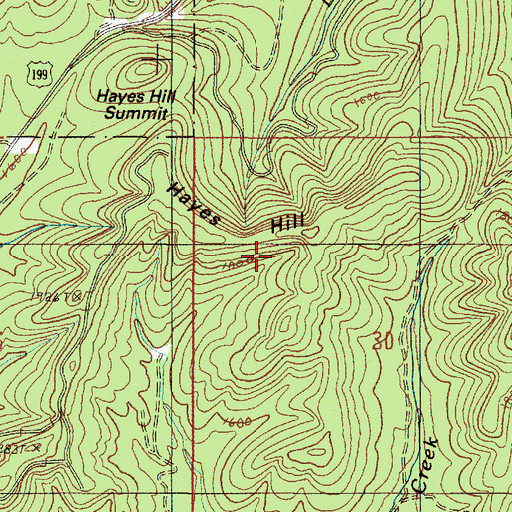 Topographic Map of Hayes Hill, OR