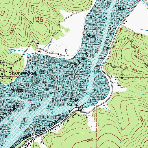 Topographic Map of Haynes Inlet, OR