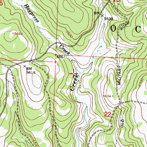 Topographic Map of Haypress Creek, OR