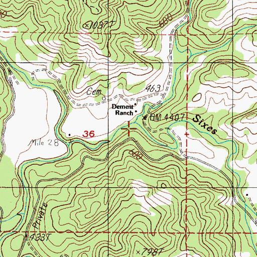Topographic Map of Hays Creek, OR