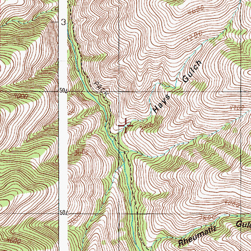 Topographic Map of Hays Gulch, OR