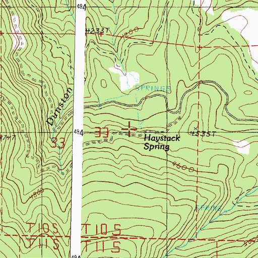 Topographic Map of Haystack Spring, OR