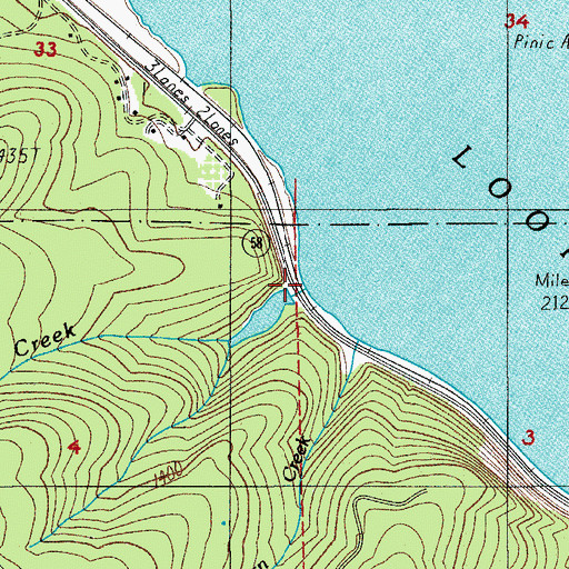 Topographic Map of Hazel Creek, OR