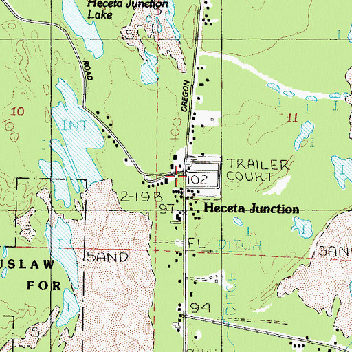 Topographic Map of Heceta Junction, OR