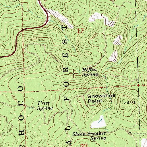 Topographic Map of Heflin Spring, OR