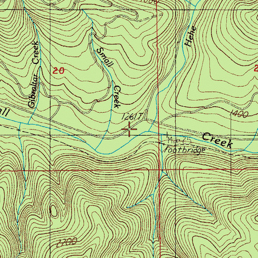 Topographic Map of Hehe Creek, OR