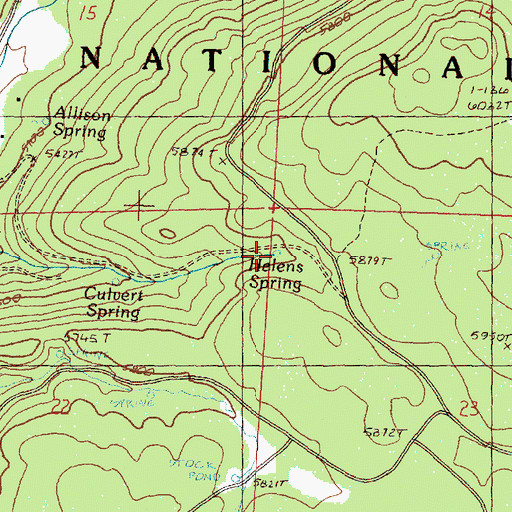 Topographic Map of Helens Spring, OR