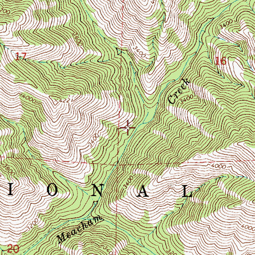 Topographic Map of Hellhole Creek, OR