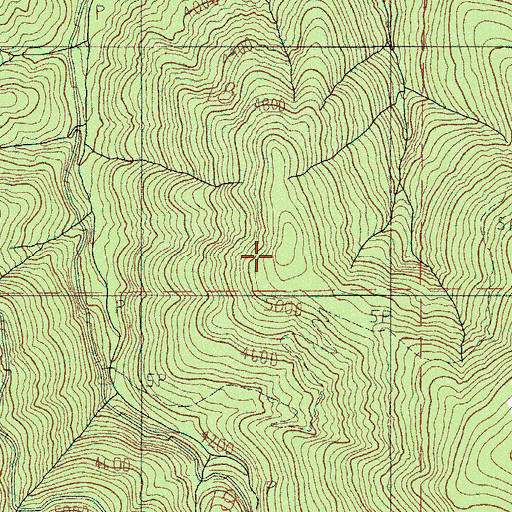 Topographic Map of Hells Peak, OR