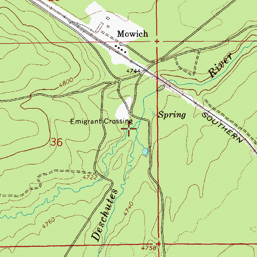 Topographic Map of Hemlock Creek, OR