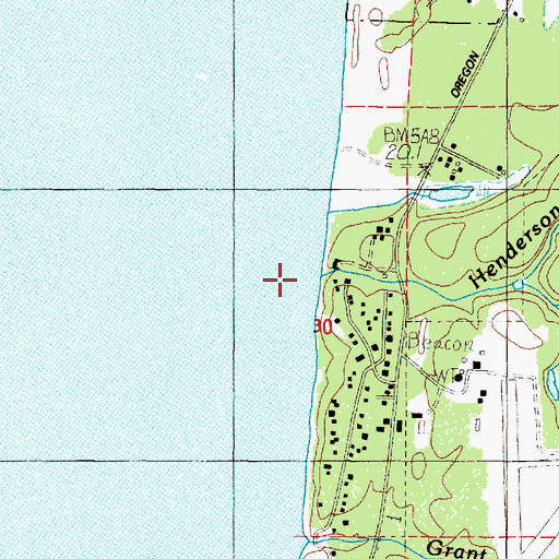 Topographic Map of Henderson Creek, OR