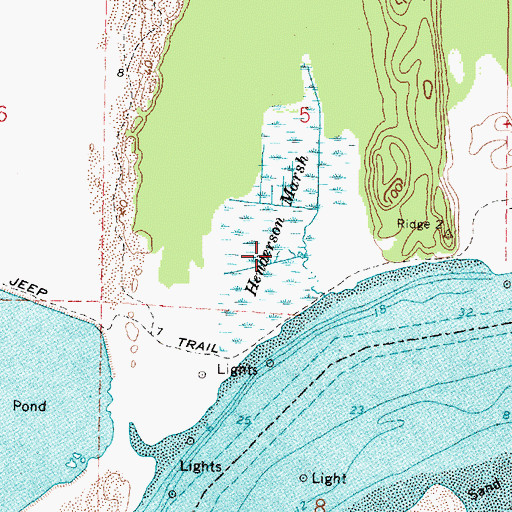 Topographic Map of Henderson Marsh, OR