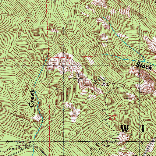 Topographic Map of Henline Mountain Lookout, OR