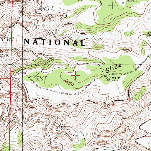 Topographic Map of Slide Point, AZ