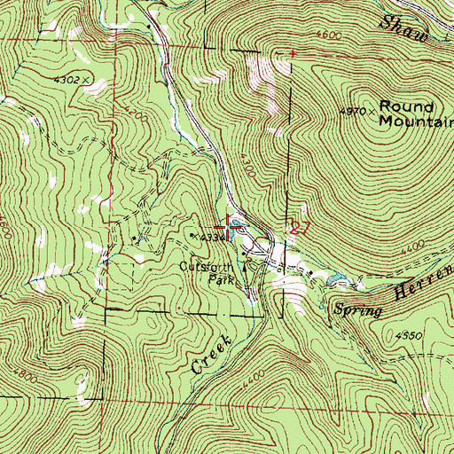 Topographic Map of Herren Creek, OR