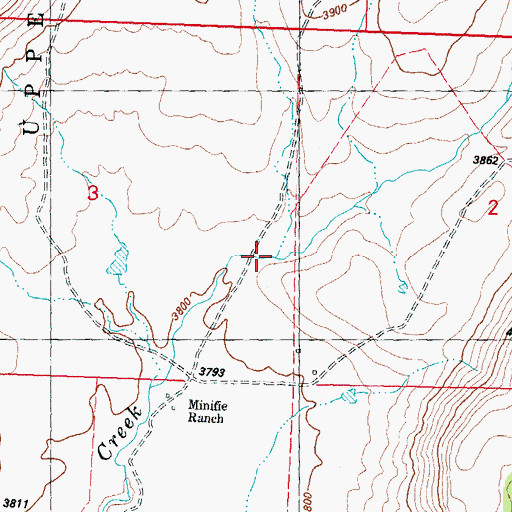 Topographic Map of Hewed Log Creek, OR