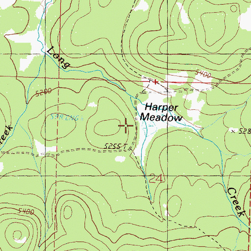 Topographic Map of Hi Yu Guard Station, OR