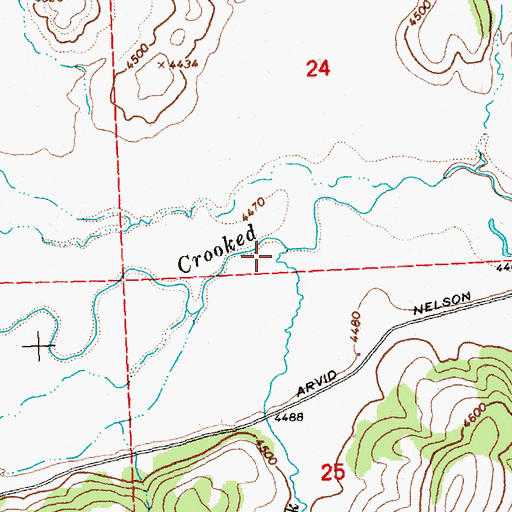 Topographic Map of Hickey Creek, OR