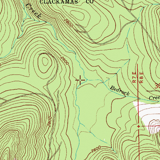 Topographic Map of Hickman Creek, OR