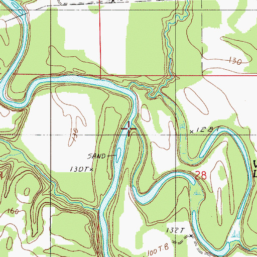 Topographic Map of Bingham Creek, AL