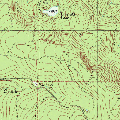Topographic Map of High Camp, OR