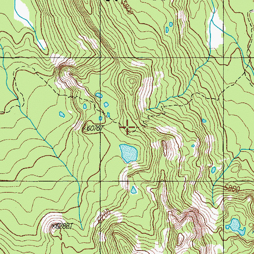 Topographic Map of High Divide Trail, OR