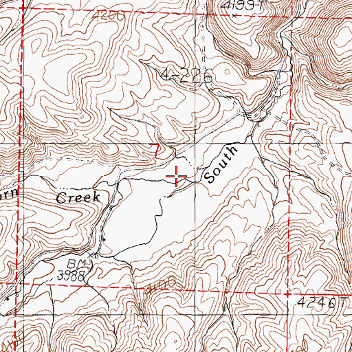 Topographic Map of High Horn Creek, OR
