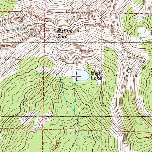 Topographic Map of High Lake, OR