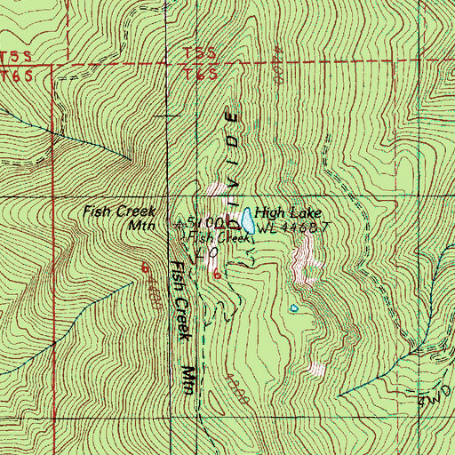 Topographic Map of High Lake, OR