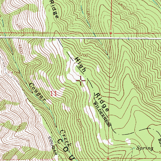 Topographic Map of High Ridge, OR