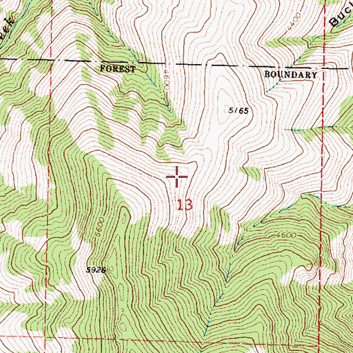 Topographic Map of High Trail, OR
