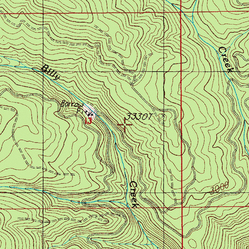 Topographic Map of Highland Cabin, OR