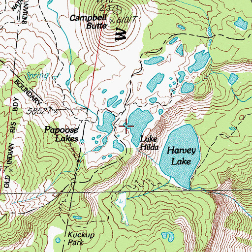 Topographic Map of Lake Hilda, OR