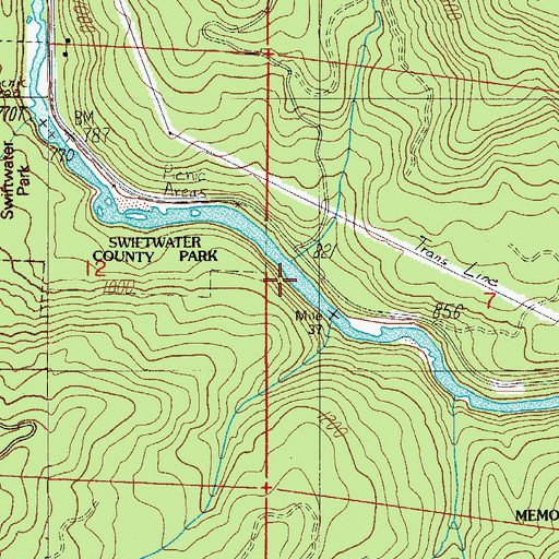 Topographic Map of Hill Creek, OR