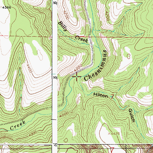 Topographic Map of Hilton Gulch, OR