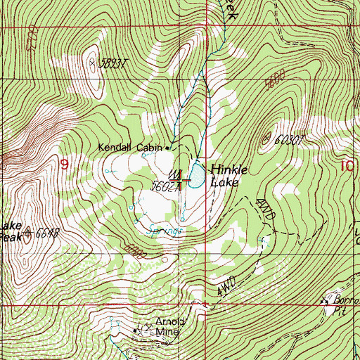 Topographic Map of Hinkle Lake, OR