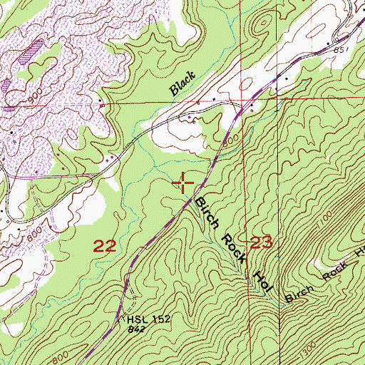Topographic Map of Birch Rock Hollow, AL