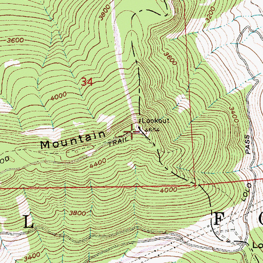 Topographic Map of Hiyu Mountain, OR