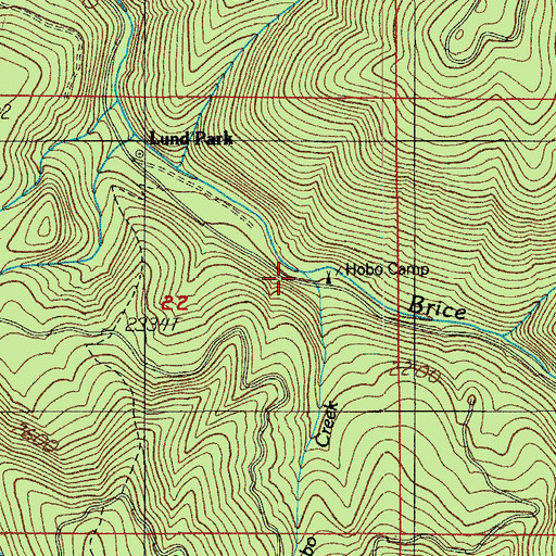 Topographic Map of Hobo Creek, OR