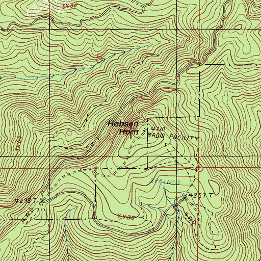 Topographic Map of Hobson Horn, OR